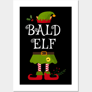 Bald Elf Shirt , Family Matching Group Christmas Shirt, Matching T Shirt for Family, Family Reunion Shirts Posters and Art
